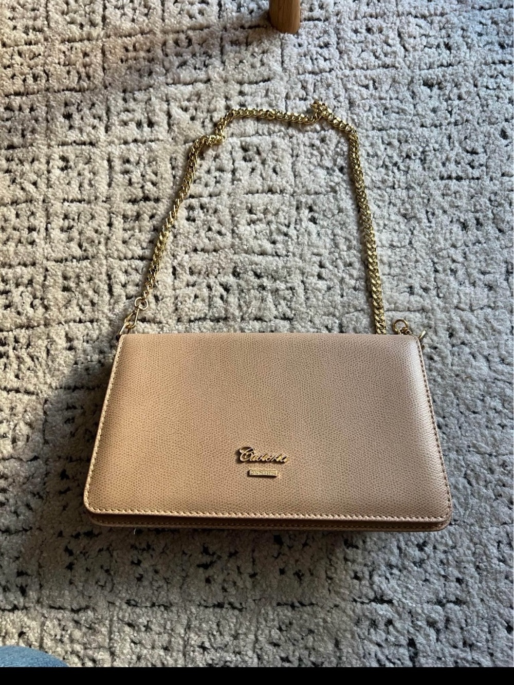 Beige Chain Shoulder Bag